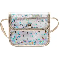 Mango Glitter Transparent Handbag - Gold - ONE SIZE