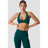 ICANIWILL Define Seamless Halter Sports Bra Petrol Green