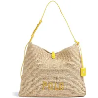 Ralph Lauren Polo Play Raffia Messenger Bag - Yellow - ONE SIZE