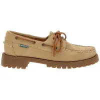 Sebago for woman. 75125EW Beige Ranger Leather Moccasins (41), Flat, 1 to 3 cm, Laces, Casual, Classic