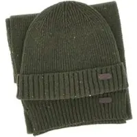 Barbour Car F Beanie/Scarf Gift Set - Khaki green - ONE SIZE