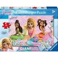 Ravensburger Mermaid Magic Giant Floor Puzzle 24P - Pink - ONE SIZE