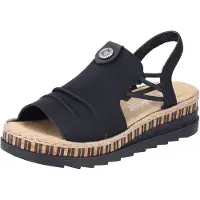 Rieker Ladies' Sandals V7972-00 Black - Black - 39