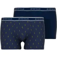 Tom Tailor Bokserishortsit tummansininen / ruohonvihreä / valkoinen