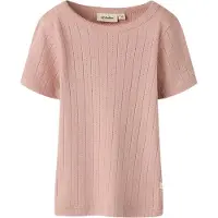 Lil´ Atelier Nmfrachel Ss Slim Top Lil Noos - Pink - 110
