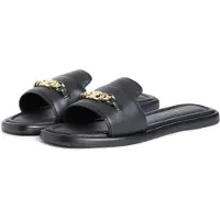 Tommy Hilfiger Leather Horsebit Mule - Black - 36