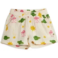 Mini Rodini Space Musliini Shortsit Off-white Off-White 92/98 cm Valkoinen 92/98 cm Pojat, Tytöt