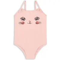 Konges Sløjd Kitty Uimapuku Powder Pink Powder Pink 12 months Vaaleanpunainen 12 kuukautta Tytöt