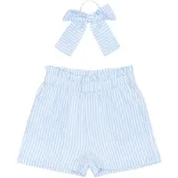 The New Nalani Shortsit White Swan Striped White Swan Striped 3-4 Y Sininen 3-4 vuotta Tytöt