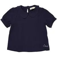 Copenhagen Colors Solid Blouse W. Collar Ss - Navy - 86