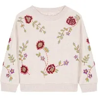 Louise Misha Rosalia Collegepaita Kukkakirjailulla Beige 5 Y Beige 5 vuotta Tytöt