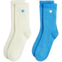 Mini Rodini Pointelle 2-pack Sukat Multi Multi 36-39 EU Valkoinen 36-39 EU Tytöt