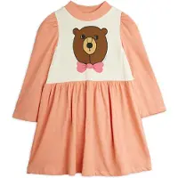Mini Rodini GOTS Bear Pitkähihainen Mekko Pink Pink 80/86 cm Vaaleanpunainen 80/86 cm Tytöt