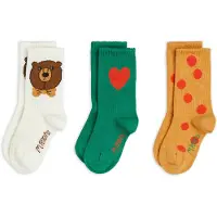 Mini Rodini Bear 3-pack Sukat Multi 36-39 EU Valkoinen 36-39 EU Pojat, Tytöt