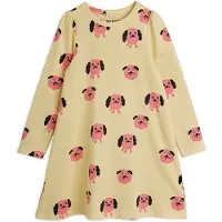 Mini Rodini Doggies Pitkähihainen Mekko Yellow Yellow 92/98 cm Keltainen 92/98 cm Tytöt