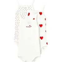 Petit Bateau 3 kpl Vauvan Bodyt Kermanväriset 3 months Kermanvärinen 3 kuukautta Tytöt