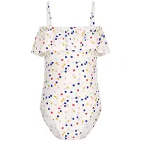 Petit Bateau Uimapuku Pilkkukuviolla Kermanvärinen 5 Y Valkoinen 5 vuotta Tytöt