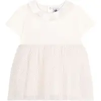 Petit Bateau Tulle Mekko Marshmallow Copper 12 months Valkoinen 12 kuukautta Tytöt