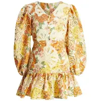 Bardot Junior Perdita Kirjailtu Mekko Vintage Flor 5 Y Keltainen 5 vuotta Tytöt