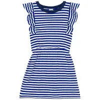 Petit Bateau Raidalliset Mekko Laivastonsininen 5 Y Sininen 5 vuotta Tytöt