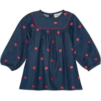 Flöss Amee Mekko Mid Blue Heart Mid Blue Heart-104 cm Sininen 104 cm nainen