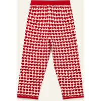Wynken Piano Vela Neulotut Housut Red Mini Heart Red Mini Heart 8Y Punainen 8 vuotta Tytöt
