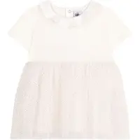 Petit Bateau Tulle Mekko Marshmallow Copper 36 months Valkoinen 36 kuukautta Tytöt