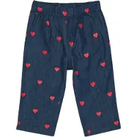 Flöss Amee Housut Mid Blue Heart Mid Blue Heart-92 cm Sininen 92 cm Tytöt
