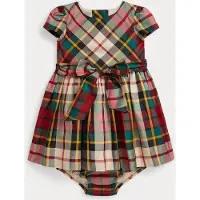 Ralph Lauren Twill Mekko & Bloomer Red Cream Multi Red Cream Multi 80-83cm Punainen 80-83 cm Tytöt