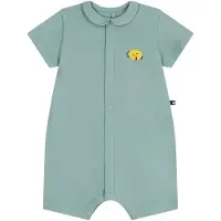 Petit Bateau Lyhythihainen Leikkipuku, Jossa Kauluspaita Vert 3 months Vihreä 3 kuukautta Pojat, Tytöt