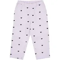 Copenhagen Colors Twill Heart Pants Lavender tummansinisillä sydämillä 128 cm Purppura 128 cm Tytöt