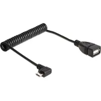 DeLOCK 83354, 0,5 m, Micro-USB B, USB A, USB 2.0, Uros/naaras, Musta
