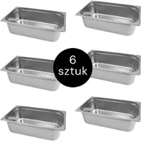 Hobby Hall Gastronomic Gn 1/1 astia, ruostumaton teräs, 150mm, 6 kpl. sarja
