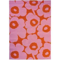 Marimekko Unikko matto ulkokäyttöön Pink-oranssi, 160x230 cm