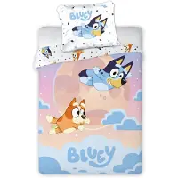 Javoli Bluey -pussilakanasetti: pussilakana 140 × 200 cm, tyynyliina 70 × 90 cm, 2 osaa