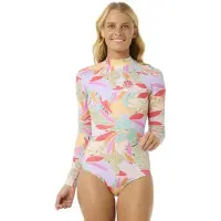 Rip Curl Cala Vadella Upf Naisten Pitkähihainen Shorty-märkäpuku Takavetoketjulla