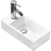 Mexen Inez oikea päällinen pesuallas 45 x 25 cm, valkoinen - 21434500R