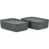 Zone Denmark Pulp säilytyslaatikko 32x48 cm 2 kpl Black