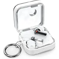 Spigen Ultra Hybrid Designed for Nothing Ear 2 -kotelo (2023) kirkas, kellastumista est v suojakuori - Jet White