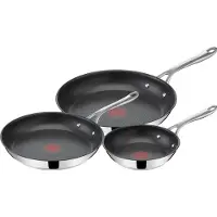 Tefal E304S344 Jamie Oliver Set x 3 paistinpannu, 20-24-28 cm, ruostumatonta terästä.