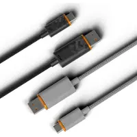 Scuf USB-C Pelikaapeli 3.6m - Vaalean Harmaa
