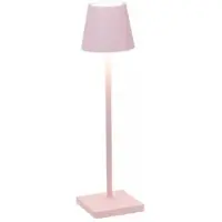 Zafferano Poldina micro akkulamppu IP65 vaaleanpunainen micro, himmennettävä, Lila/vaaleanpunainen, Alumiini, Moderni