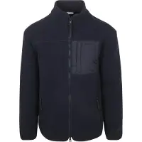 Knowledge cotton apparel Loose Fit Zip Fleece - Grs/Vegan - Blue - M