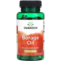Swanson Health , Borragiöljy, 1 g, 60 Pehmeäpäistä