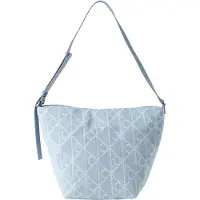 Calvin Klein Emblem Aop Denim Bucket - Blue - ONE SIZE