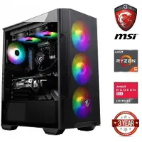 Mdata Gaming Tietokone Ryzen 5 5500 8GB 256GB SSD 1TB HDD RX 580 8GB NoOs