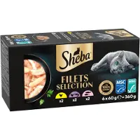 Sheba 36x60g Filets lajitelma II (3 lajiketta) kissan märkäruoka