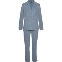 Vivance Pyjama 'Dreams' vaaleansininen / valkoinen