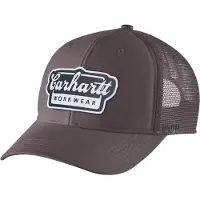 Carhartt Men's Twill Mesh-Back Script Patch Cap Dark Sepia Lippikset One Size