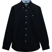 Superdry for man. M4011100A Navy Blue Preppy Oxford Shirt (XXL), Casual, Cotton, Classic, Long sleeve